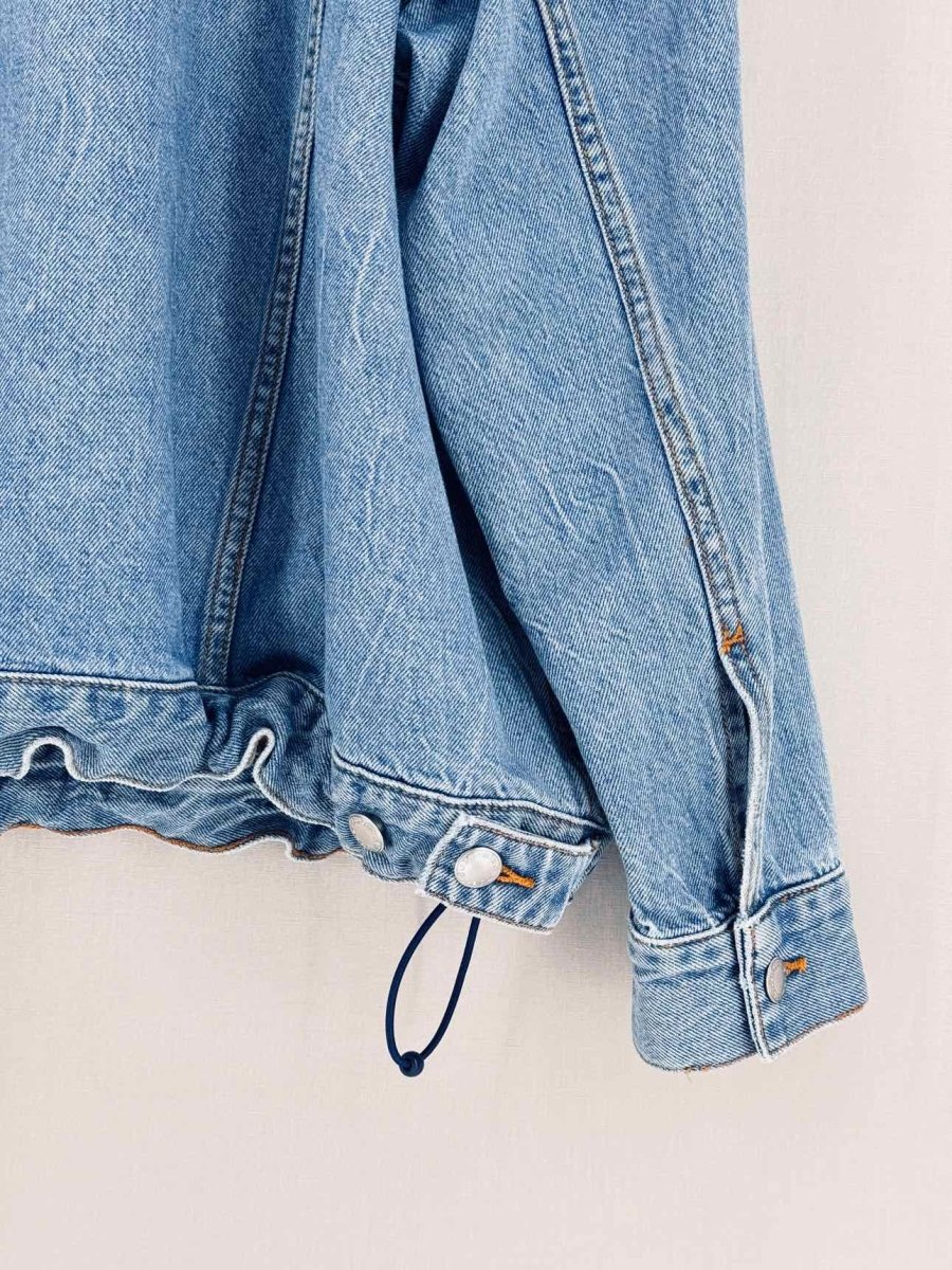 Pre - loved ALEXANDER WANG Blue Logo Print Size Medium Jacket at Reems Closet