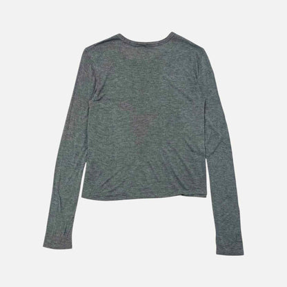 Pre - loved ALEXANDER WANG Grey Long Sleeve Top at Reems Closet