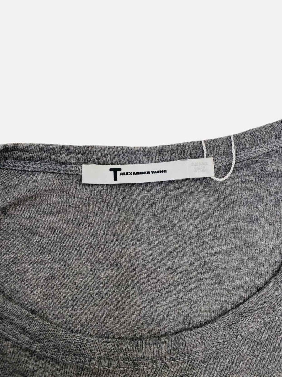 Pre - loved ALEXANDER WANG Grey Long Sleeve Top at Reems Closet