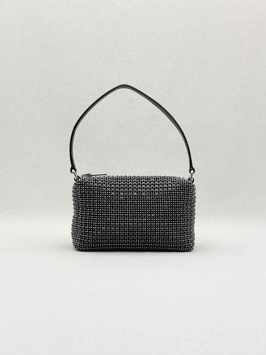 Pre - loved ALEXANDER WANG Heiress Black Shoulder Bag at Reems Closet