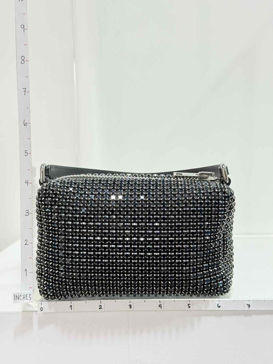 Pre - loved ALEXANDER WANG Heiress Black Shoulder Bag at Reems Closet