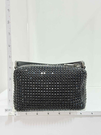 Pre - loved ALEXANDER WANG Heiress Black Shoulder Bag at Reems Closet