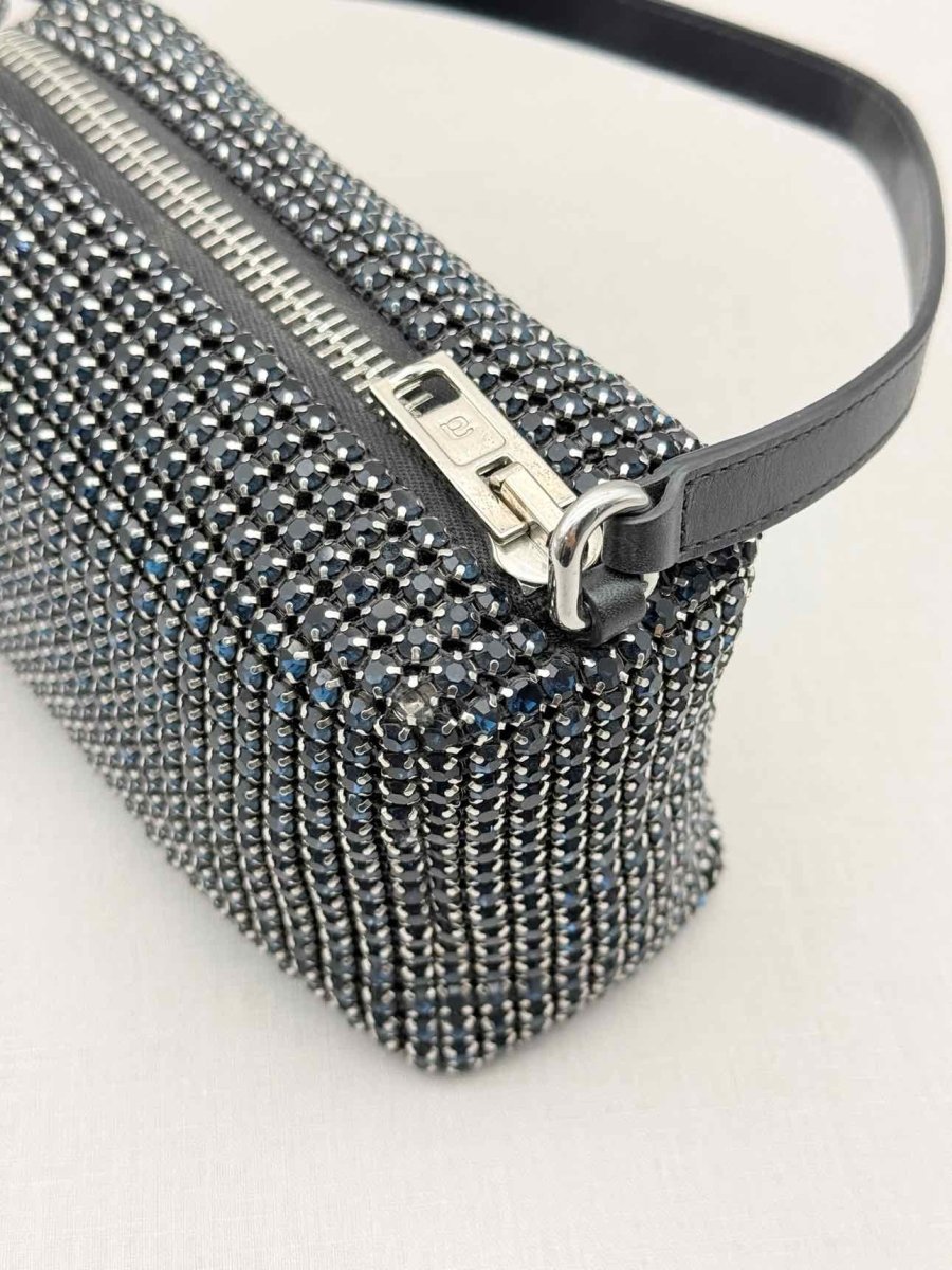 Pre - loved ALEXANDER WANG Heiress Black Shoulder Bag at Reems Closet