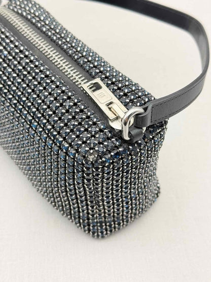 Pre - loved ALEXANDER WANG Heiress Black Shoulder Bag at Reems Closet