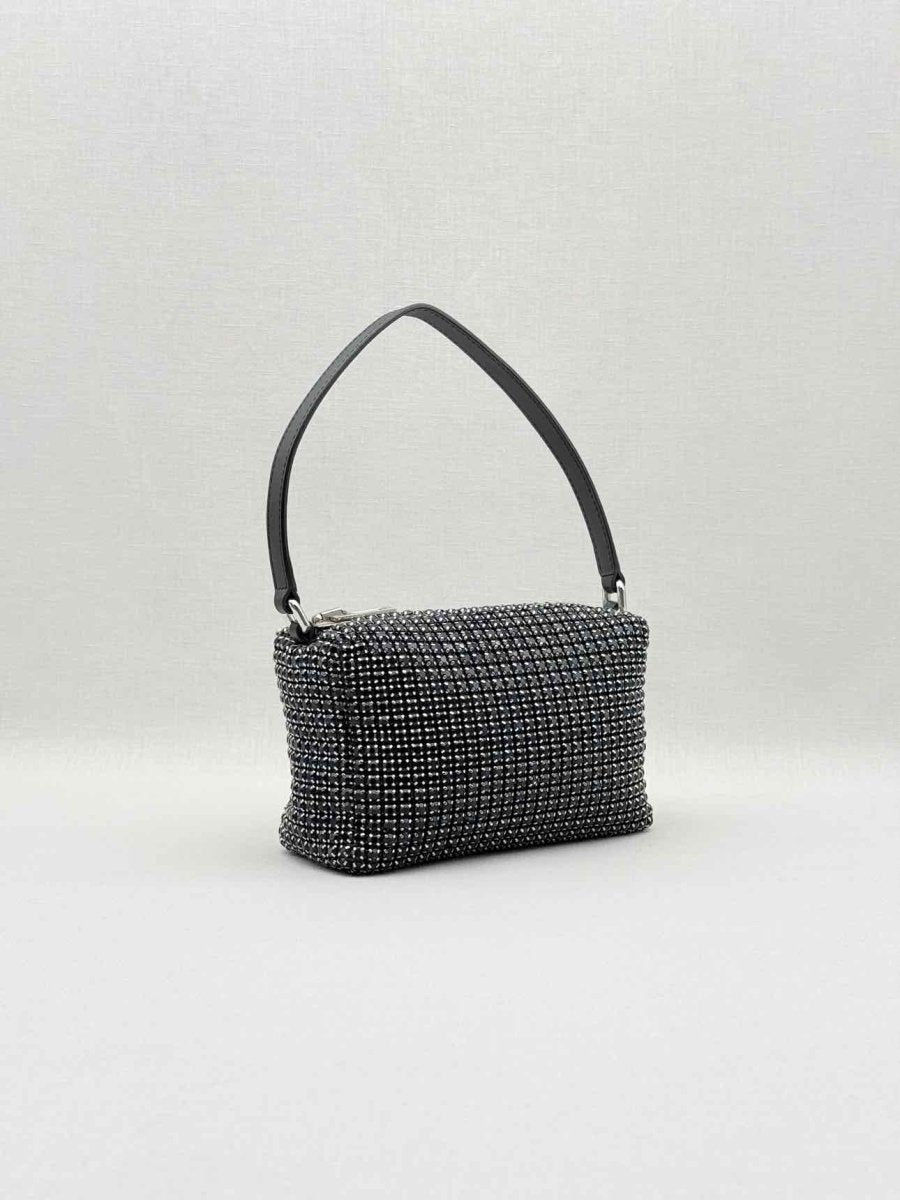 Pre - loved ALEXANDER WANG Heiress Black Shoulder Bag at Reems Closet