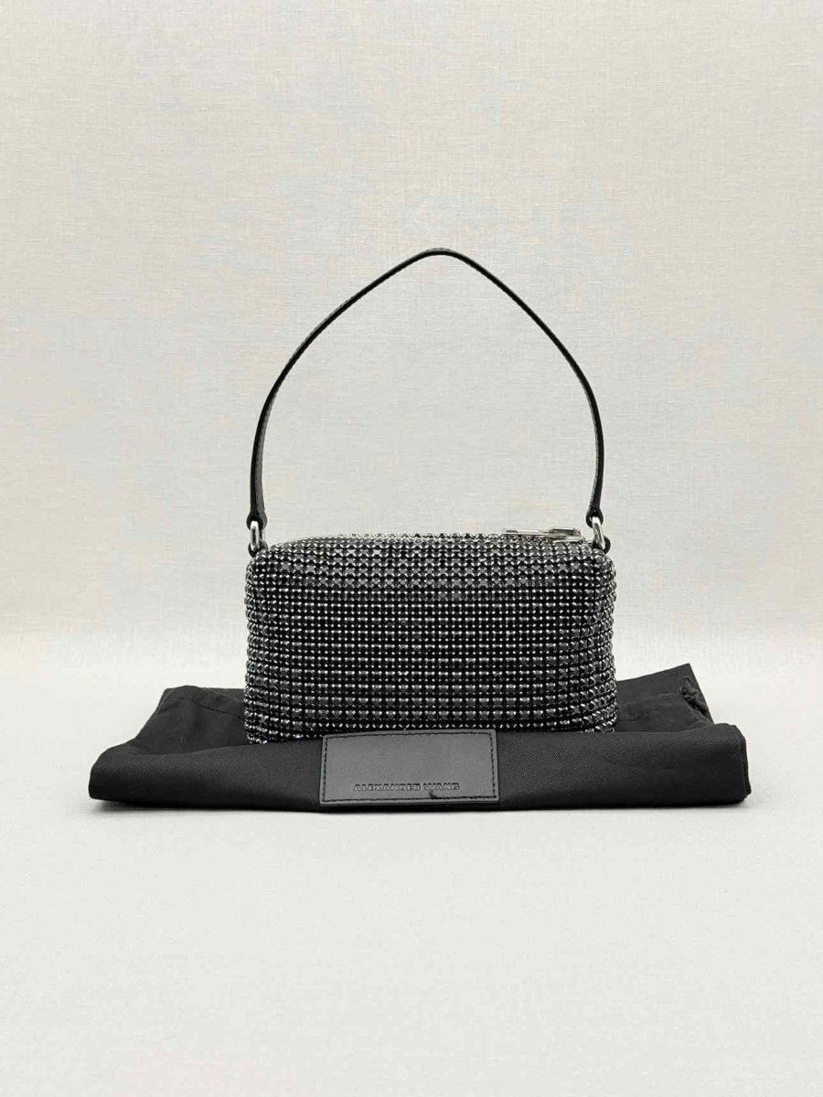 Pre - loved ALEXANDER WANG Heiress Black Shoulder Bag at Reems Closet
