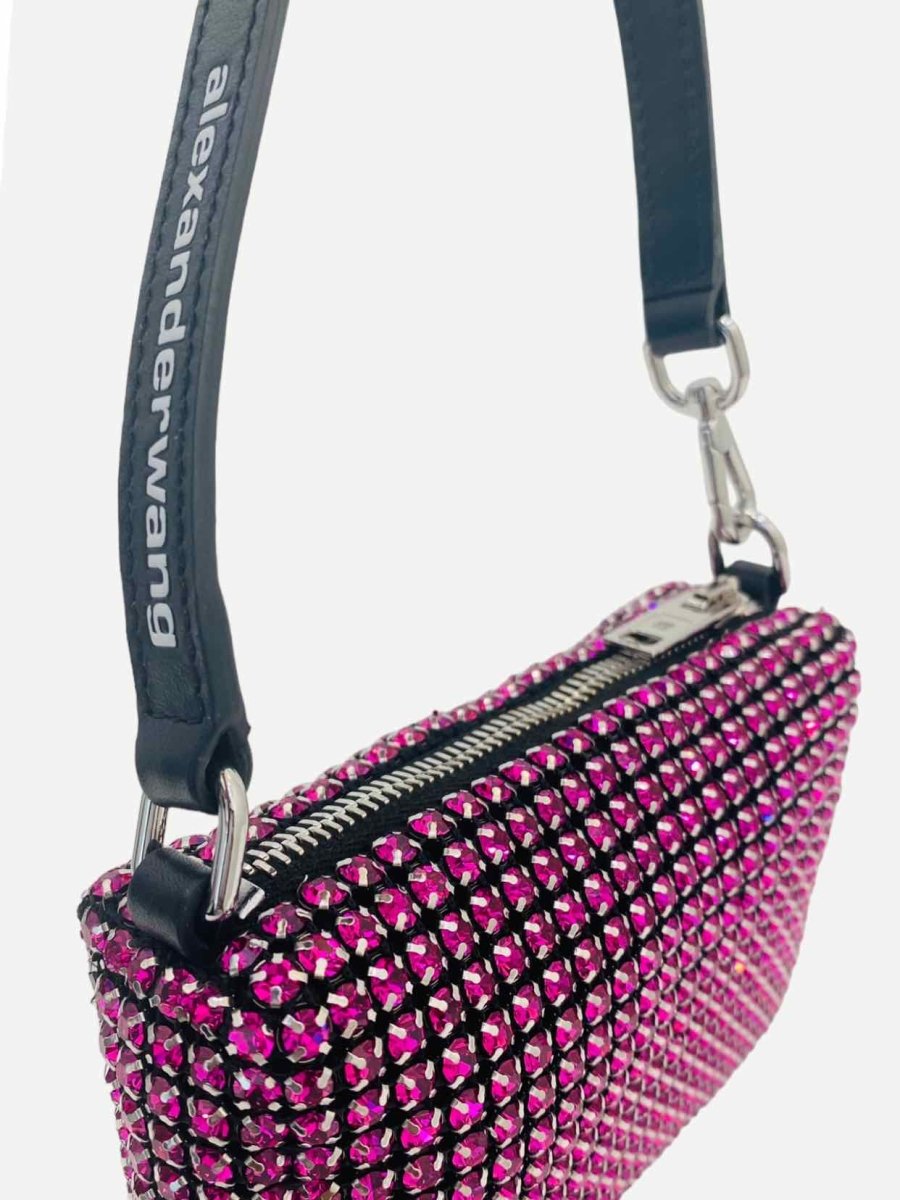 Pre - loved ALEXANDER WANG Heiress Pink & Black Shoulder Bag at Reems Closet