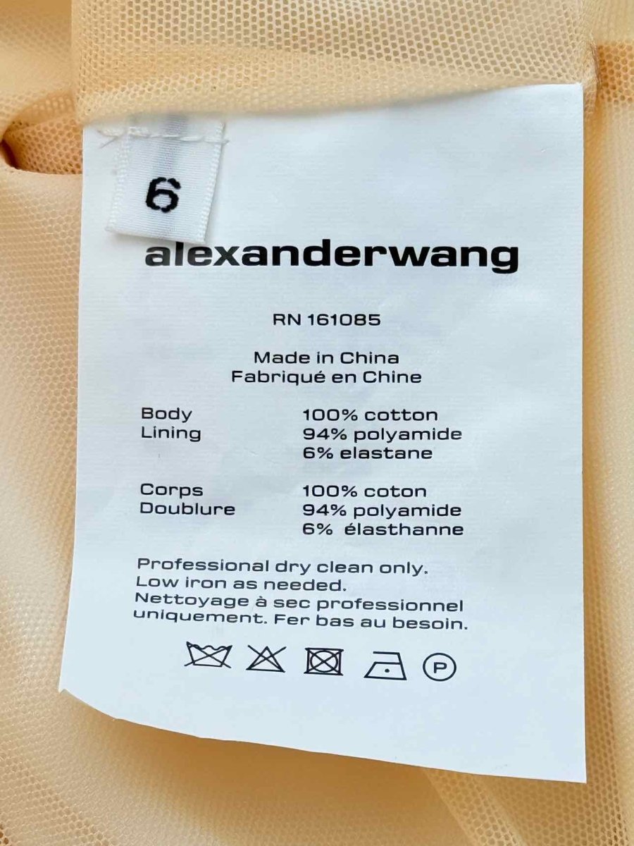 Pre - loved ALEXANDER WANG Off - white Size US 6 Short Dress at Reems Closet
