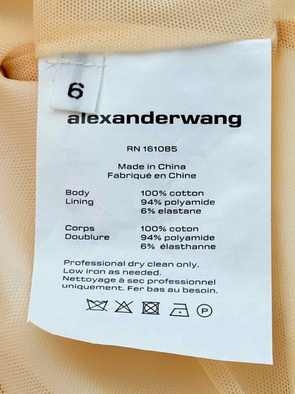 Pre - loved ALEXANDER WANG Off - white Size US 6 Short Dress at Reems Closet
