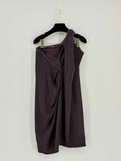 Pre - loved ALEXANDER WANG Plum Size US 6 Knee Length Dress at Reems Closet