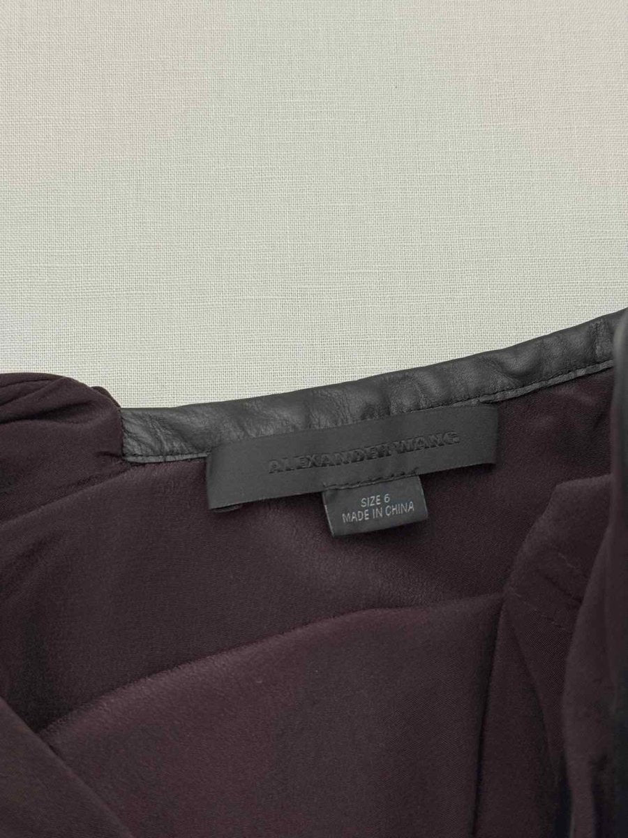 Pre - loved ALEXANDER WANG Plum Size US 6 Knee Length Dress at Reems Closet
