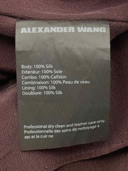 Pre - loved ALEXANDER WANG Plum Size US 6 Knee Length Dress at Reems Closet