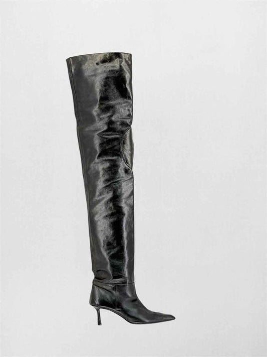Pre-loved ALEXANDER WANG Voila Black Size EU 41 Knee High Boots at Reems Closet