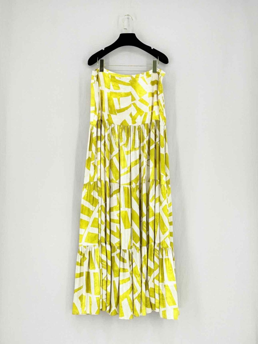 Pre - loved ALEXIS Cres Green & White Size XLarge Long Skirt at Reems Closet