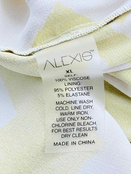 Pre - loved ALEXIS Cres Green & White Size XLarge Long Skirt at Reems Closet