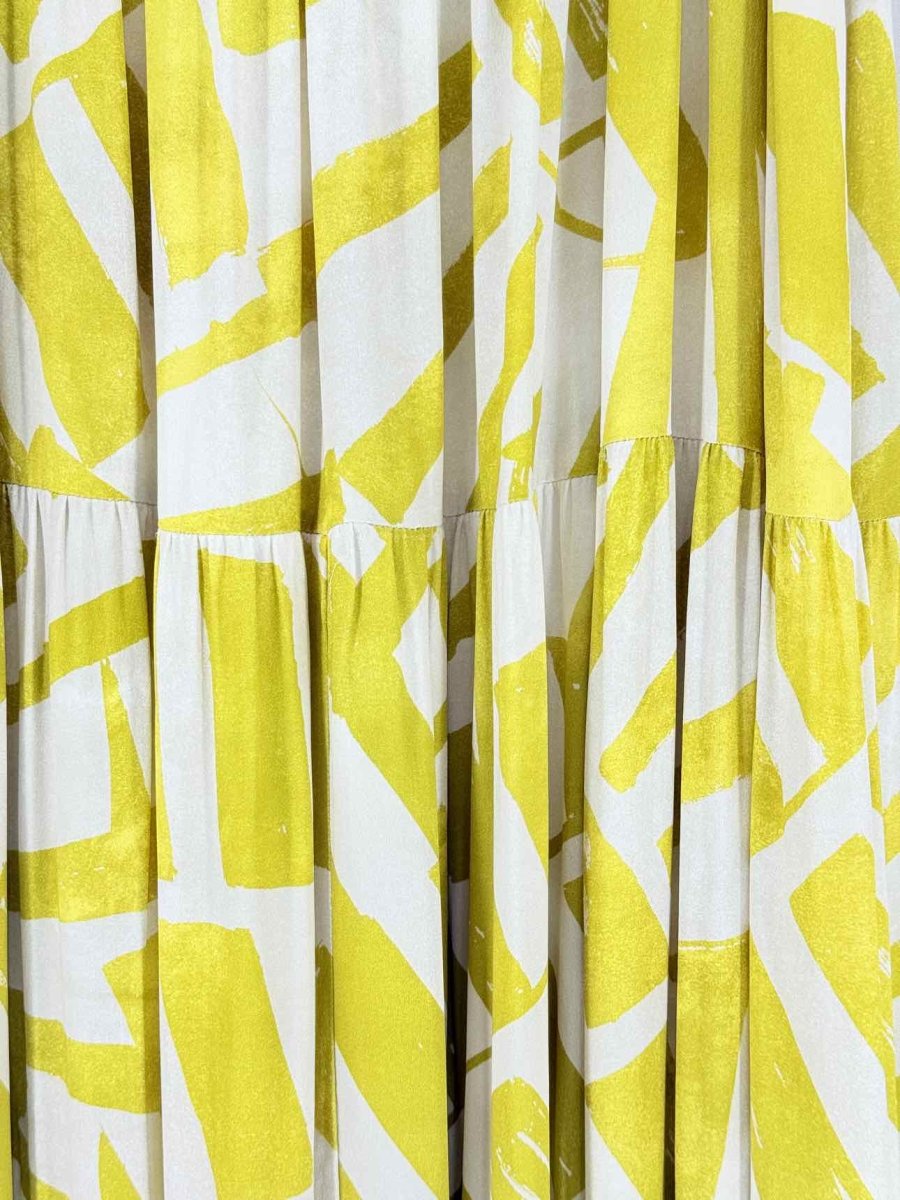 Pre - loved ALEXIS Cres Green & White Size XLarge Long Skirt at Reems Closet