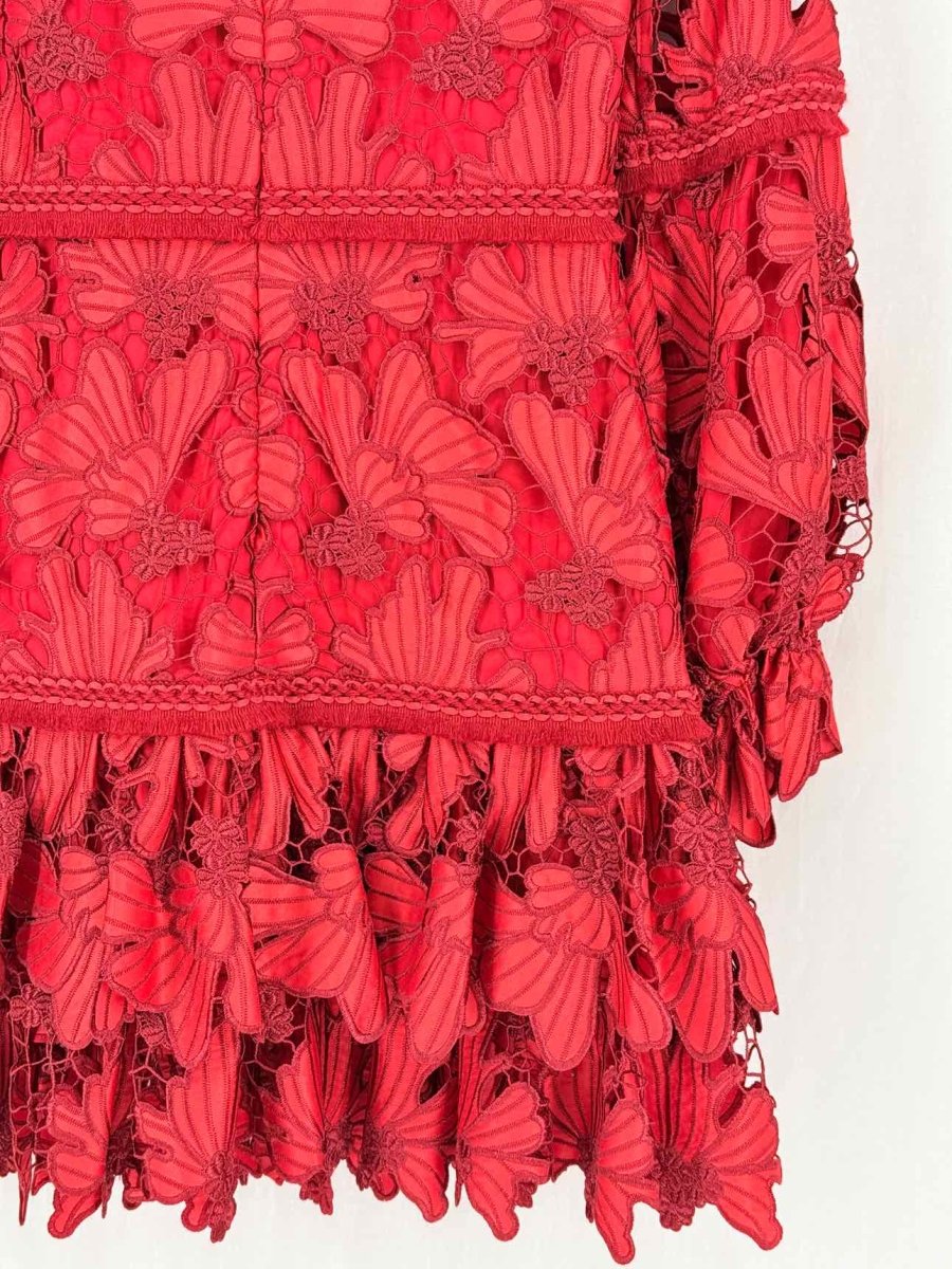 Pre - loved ALEXIS Red Floral Size Small Short Dress at Reems Closet