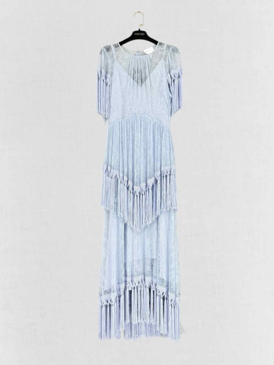 Pre - loved ALICE MCCALL Light Blue Size US 10 Midi Dress at Reems Closet