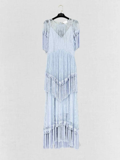 Pre - loved ALICE MCCALL Light Blue Size US 10 Midi Dress at Reems Closet