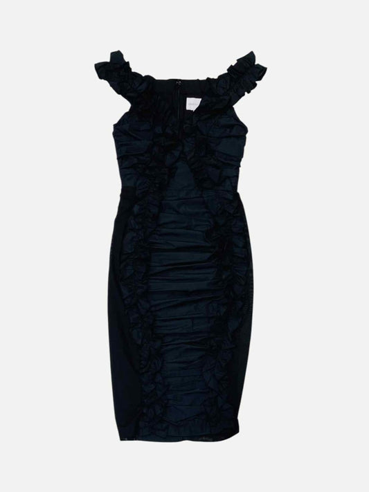 Pre - loved ALICE MCCALL Move With Me Black Midi Dress at Reems Closet