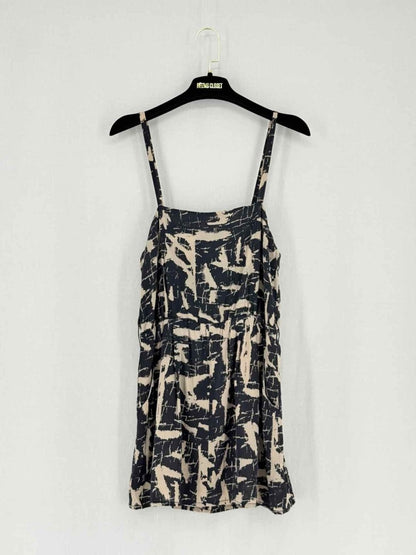 Pre - loved ALICE + OLIVIA Black & Beige Printed Size Small Top at Reems Closet