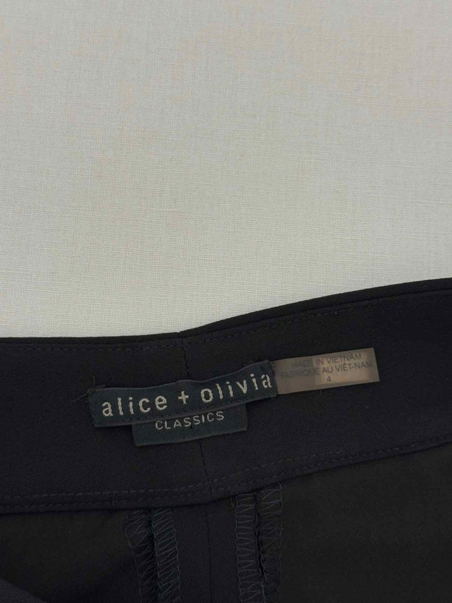 Pre - loved ALICE + OLIVIA Black Size US 4 Pants at Reems Closet
