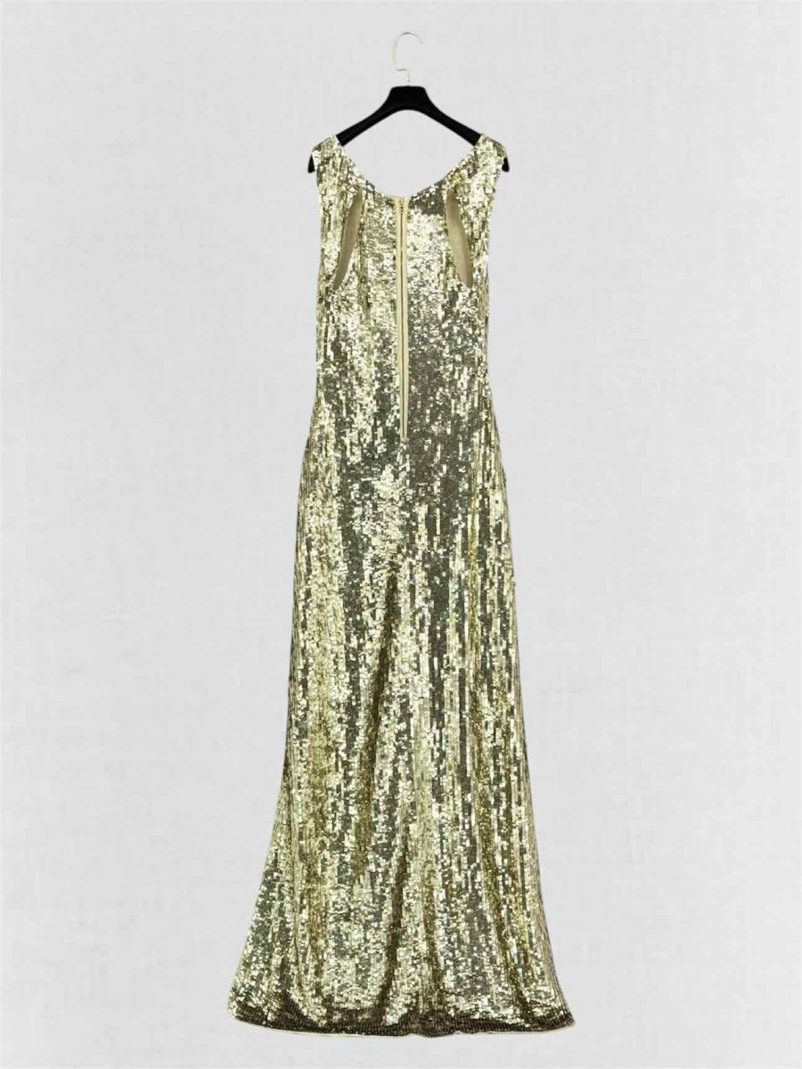 Pre-loved ALICE + OLIVIA Gold Size US 10 Long Dress at Reems Closet