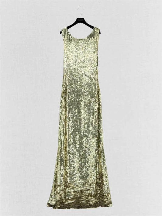 Pre-loved ALICE + OLIVIA Gold Size US 10 Long Dress at Reems Closet