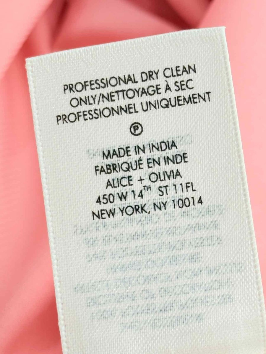 Pre - loved ALICE + OLIVIA Harmony Pink Size US 8 Midi Dress at Reems Closet