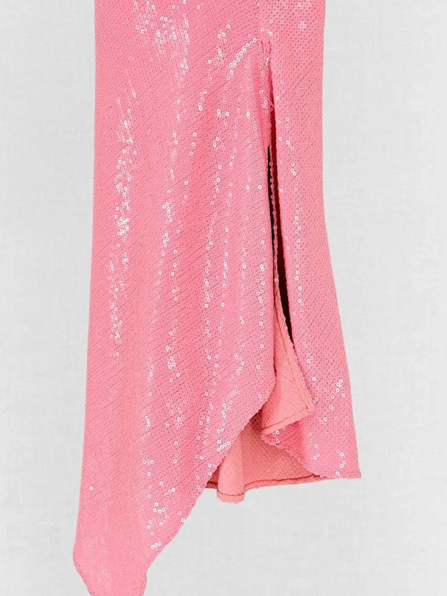 Pre - loved ALICE + OLIVIA Harmony Pink Size US 8 Midi Dress at Reems Closet
