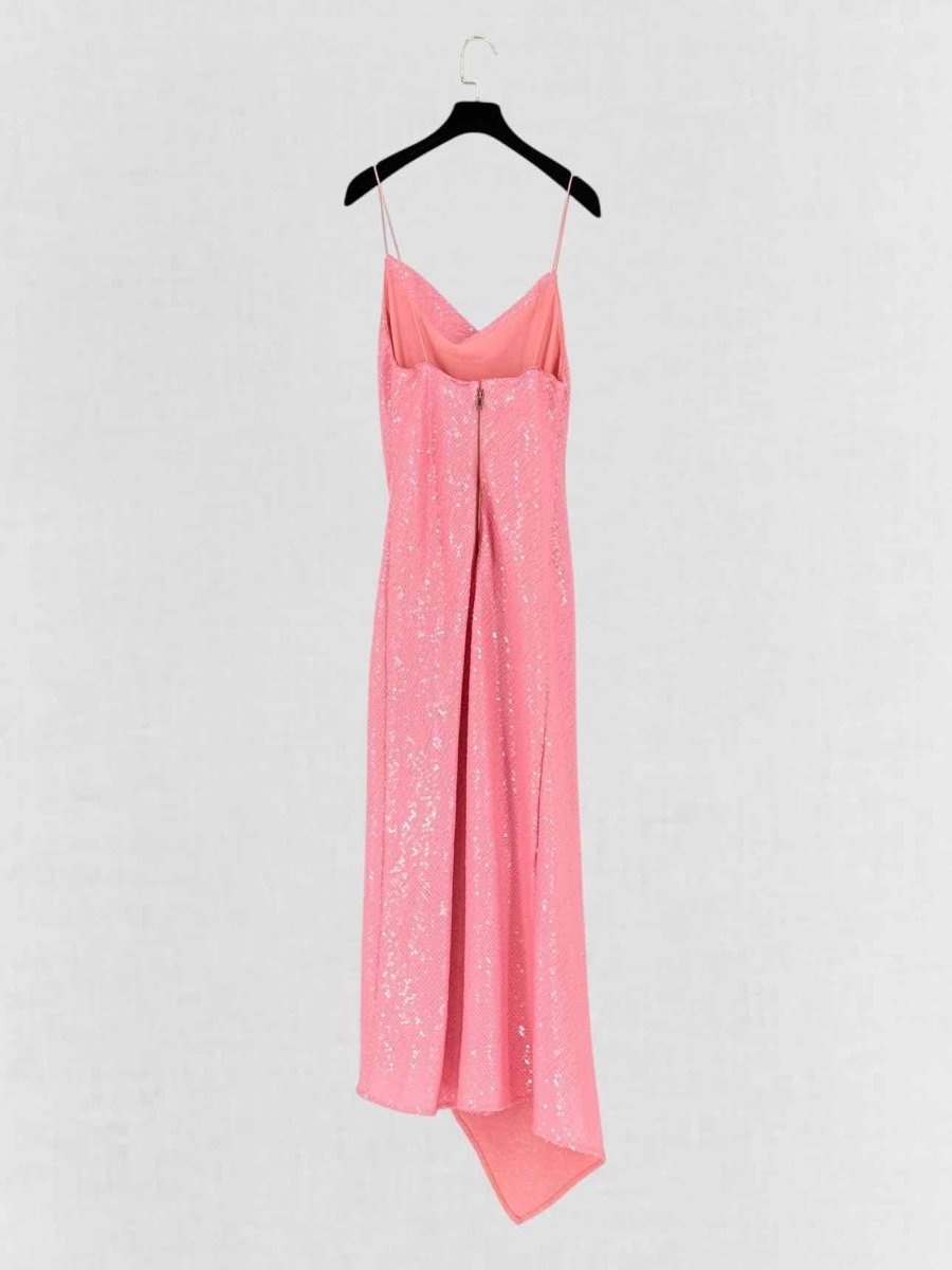 Pre - loved ALICE + OLIVIA Harmony Pink Size US 8 Midi Dress at Reems Closet