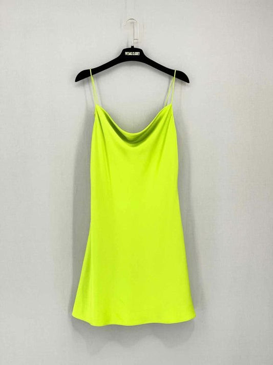 Pre-loved ALICE + OLIVIA Lime Green Size US 10 Short Dress at Reems Closet