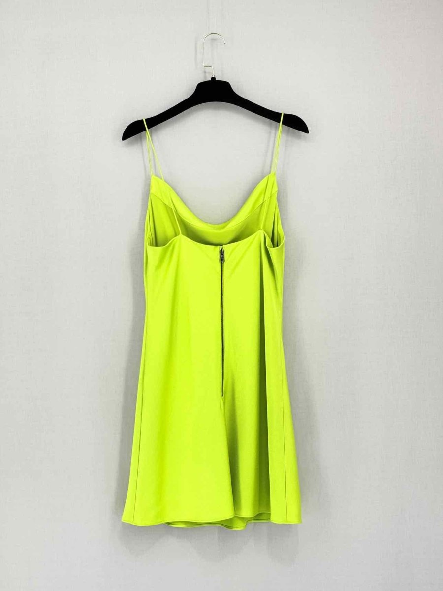 Pre-loved ALICE + OLIVIA Lime Green Size US 10 Short Dress at Reems Closet
