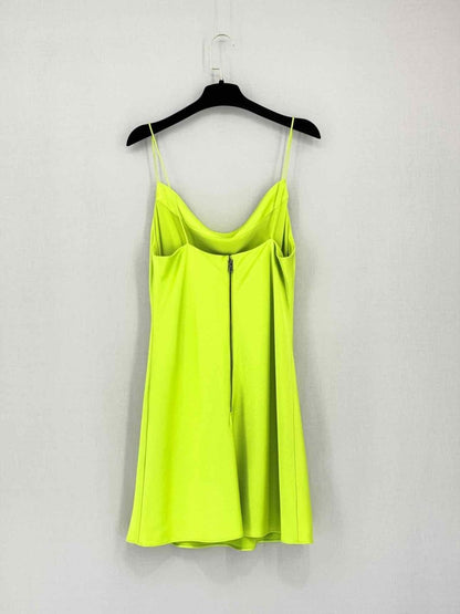 Pre-loved ALICE + OLIVIA Lime Green Size US 10 Short Dress at Reems Closet