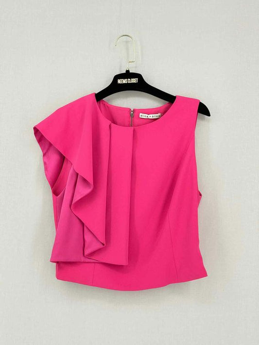 Pre-loved ALICE + OLIVIA Marin Pink Size US 10 Top at Reems Closet