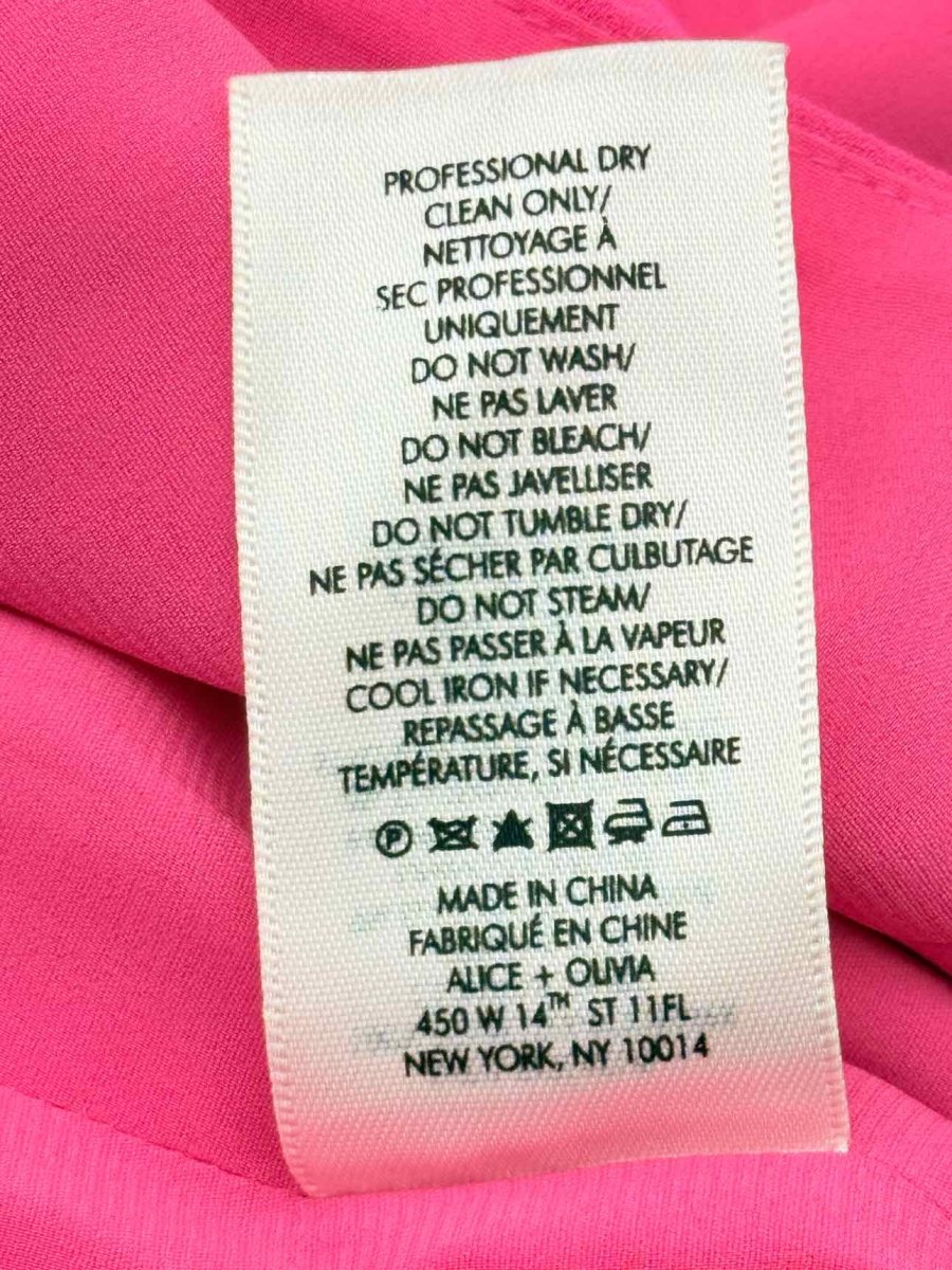 Pre - loved ALICE + OLIVIA Pink Frilled Size US 6 Top at Reems Closet