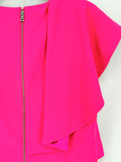 Pre - loved ALICE + OLIVIA Pink Frilled Size US 6 Top at Reems Closet