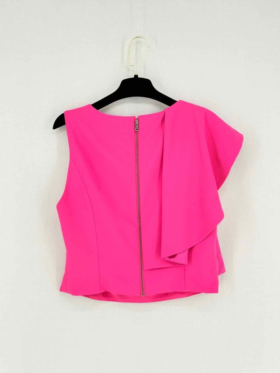Pre - loved ALICE + OLIVIA Pink Frilled Size US 6 Top at Reems Closet