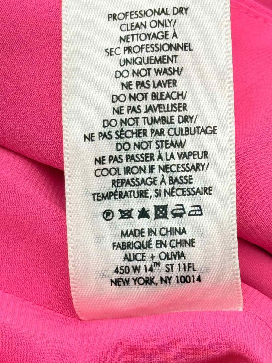 Pre - loved ALICE + OLIVIA Pink Frilled Size US 6 Top at Reems Closet