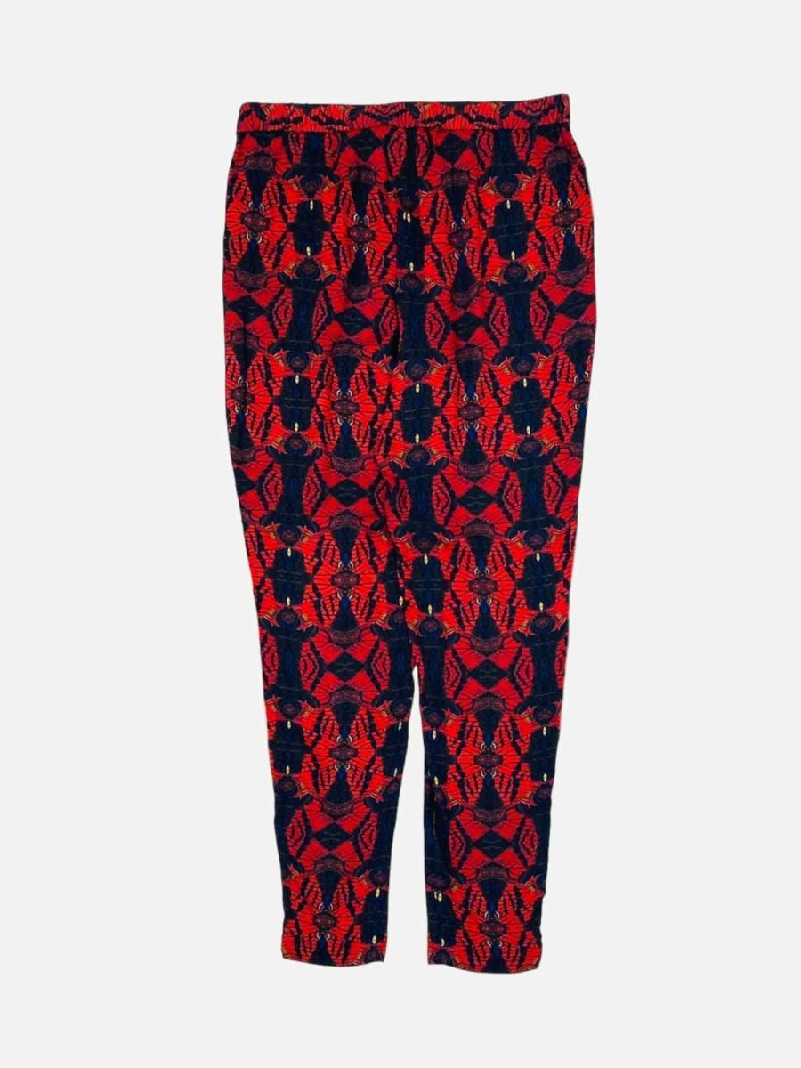 Pre - loved ALICE + OLIVIA Red & Black Printed Pants at Reems Closet