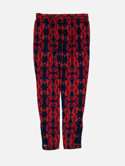 Pre - loved ALICE + OLIVIA Red & Black Printed Pants at Reems Closet