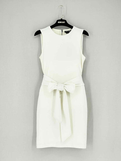 Pre - loved ALICE + OLIVIA White Size US 4 Knee Length Dress at Reems Closet