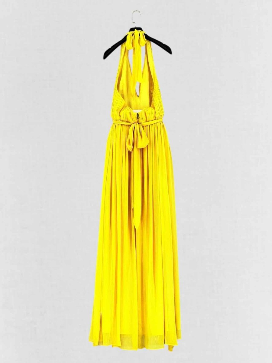 Pre - loved ALICE + OLIVIA Yellow Size Small Long Dress at Reems Closet