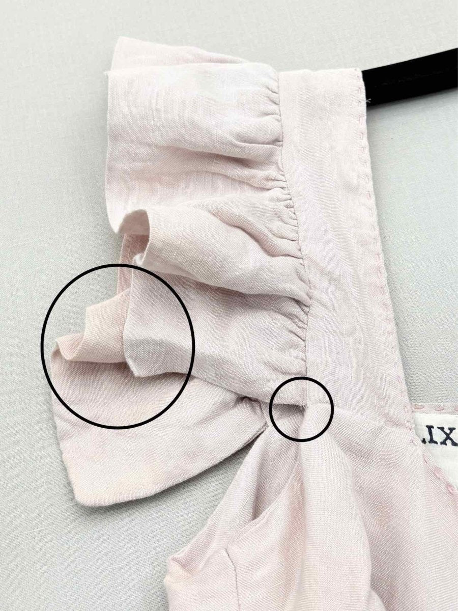 Pre - loved ALIX OF BOHEMIA Peplum Dusky Pink Size Medium Top at Reems Closet