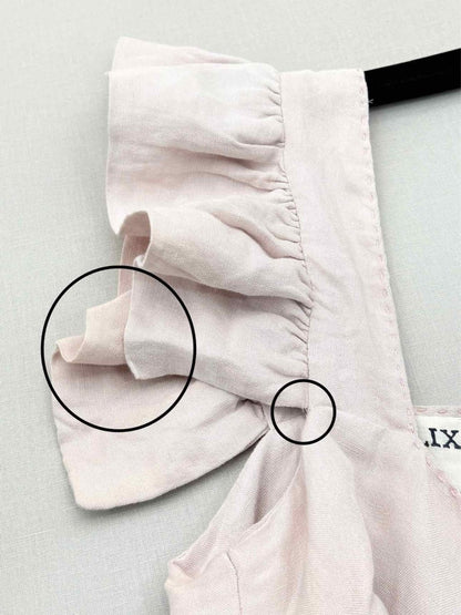 Pre - loved ALIX OF BOHEMIA Peplum Dusky Pink Size Medium Top at Reems Closet