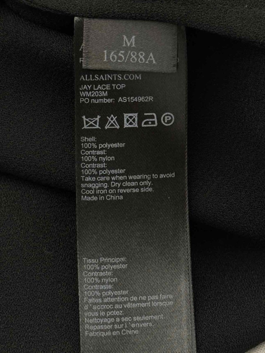 Pre - loved ALL SAINTS Black Size Medium Blouse at Reems Closet