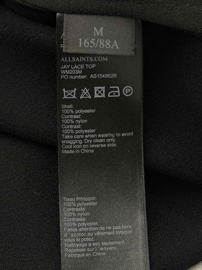 Pre - loved ALL SAINTS Black Size Medium Blouse at Reems Closet