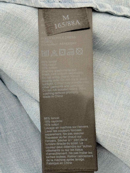 Pre - loved ALL SAINTS Denim Ruffled Size Medium Short Dress at Reems Closet