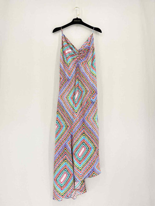 Pre - loved ALL SAINTS Multicolor Printed Size US 12 Long Dress at Reems Closet