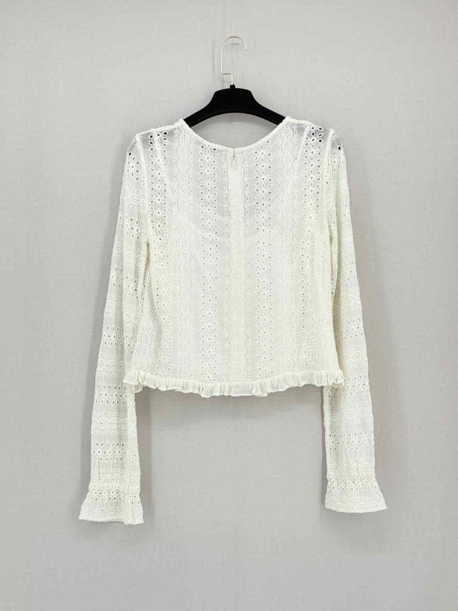 Pre - loved ALL SAINTS Off - white Eyelet Size US 6 Top at Reems Closet